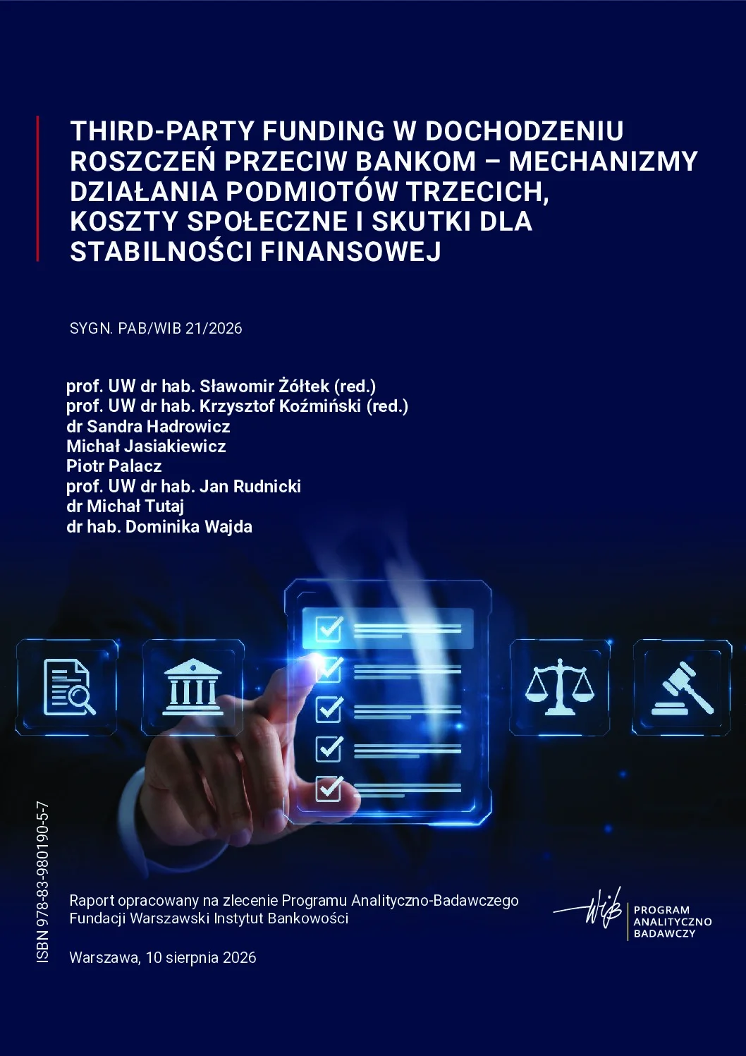 PABWIB_Kancelarie_Kozminski-pdf Third-party funding w dochodzeniu roszczeń przeciw bankom – mechanizmy działania podmiotów trzecich, koszty społeczne i skutki dla stabilności finansowej. - obrazek 1